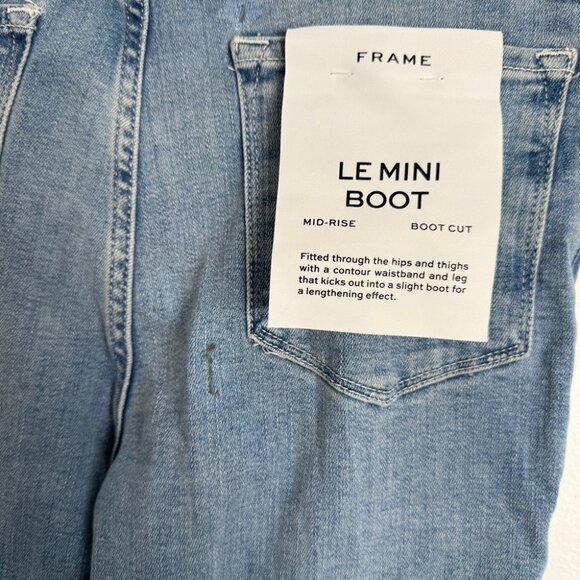 NWT Frame Denim Le Mini Boot Cut Raw Slit Galeston size 30 - Picture 13 of 16